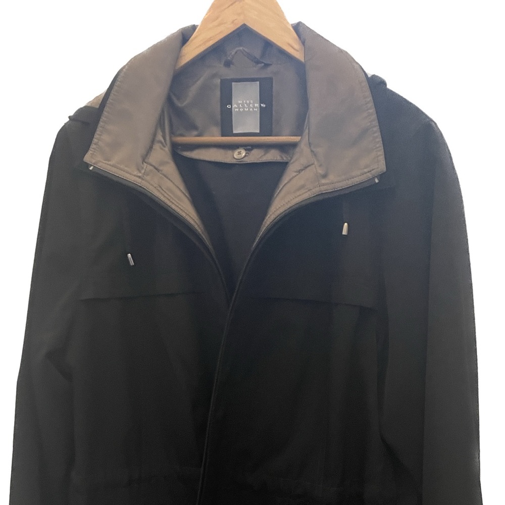 Miss Gallery Woman Rain Coat 1X Black
